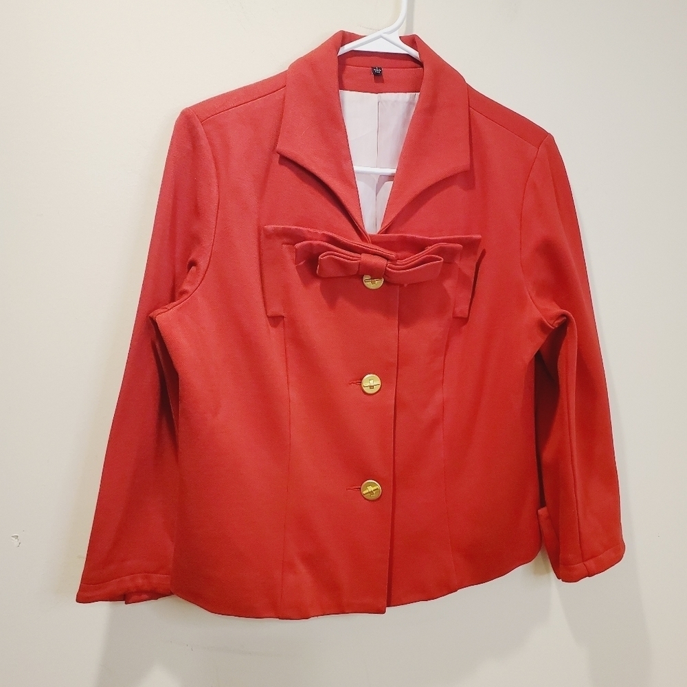 Cabi Vintage women's red short blazer size 6